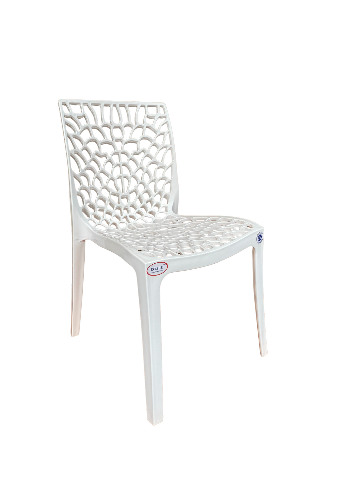 EVEREST Web Series Outdoor Garden/Cafe Plastic Chair (Set of 4 Pieces) - White